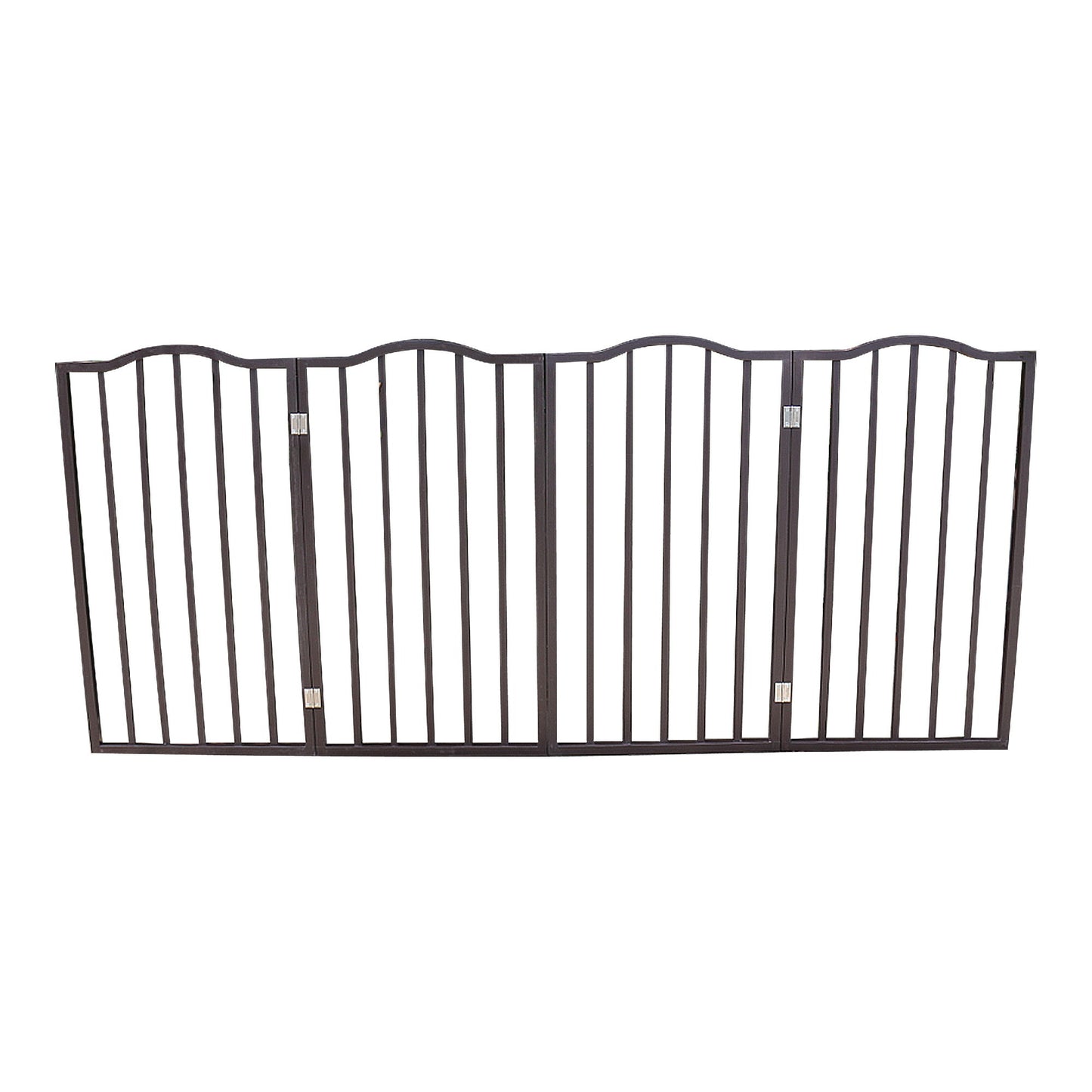 Pet Gate Dog Gate For Doorways, Stairs Or House Freestanding Folding - Dark Brown