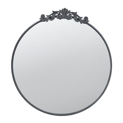 Classic Design Mirror With Baroque Inspired Frame For Bathroom, Entryway Console Lean Against Wall