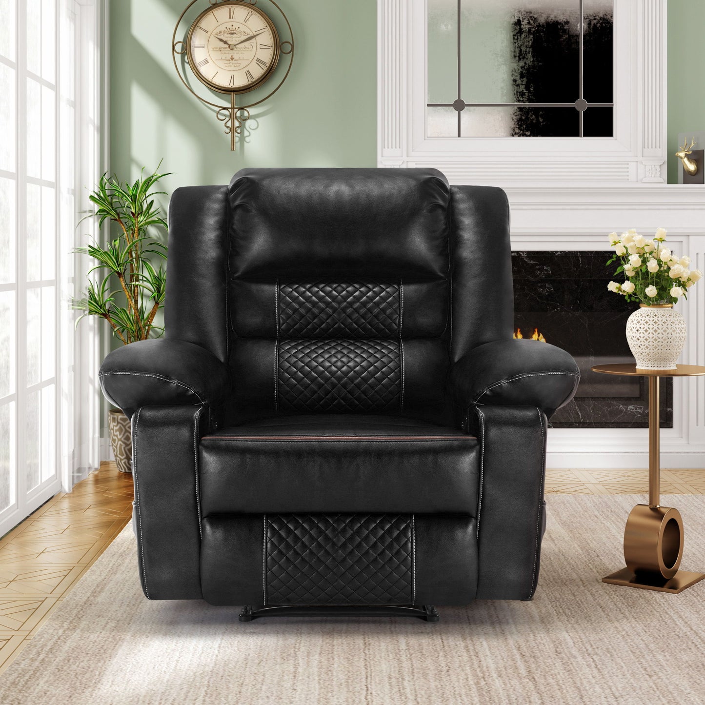 Breathable Leather Massage Recliner Manual Chair