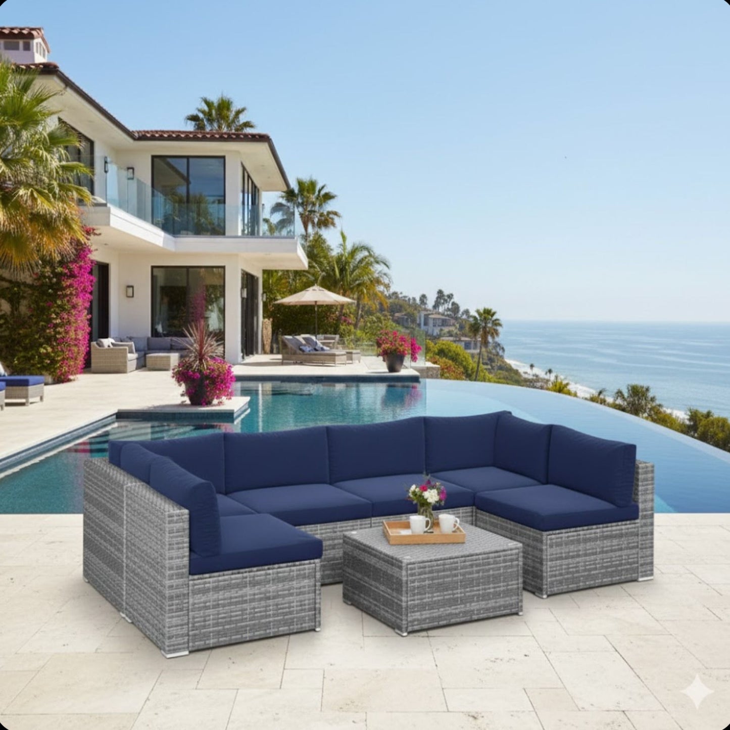 Modern Patio Set With Coffee Table