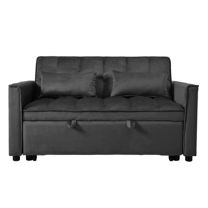 3 In 1 Pull Out Couch Convertible Sofa Bed With Reclining Backrest
