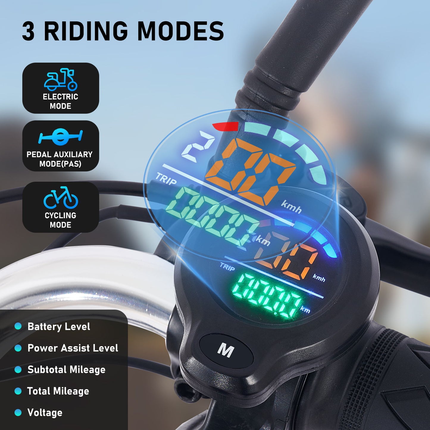 Folding Electric Trike With 350W Peak Motor, 480Wh Removable Battery, 2 Seat Design