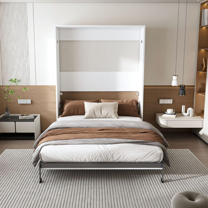 Queen Murphy Bed, Space Saving Design - White
