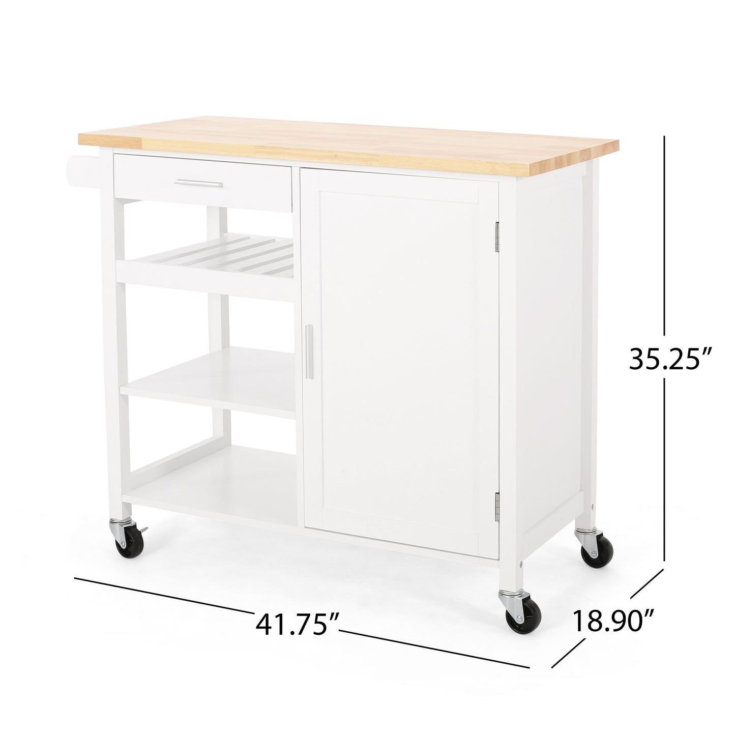 Contemporary Design Kitchen Cart With Wheels