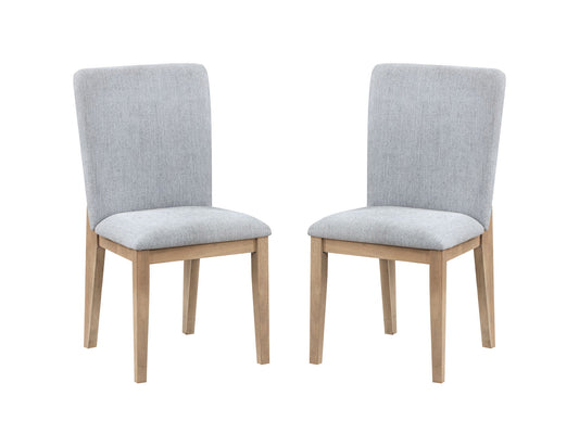 Caspian - Linen And Oak Finish Dining Chair (Set of 2) - Gray
