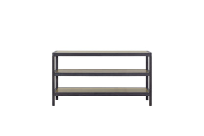 Console Table With Metal Insets - Black