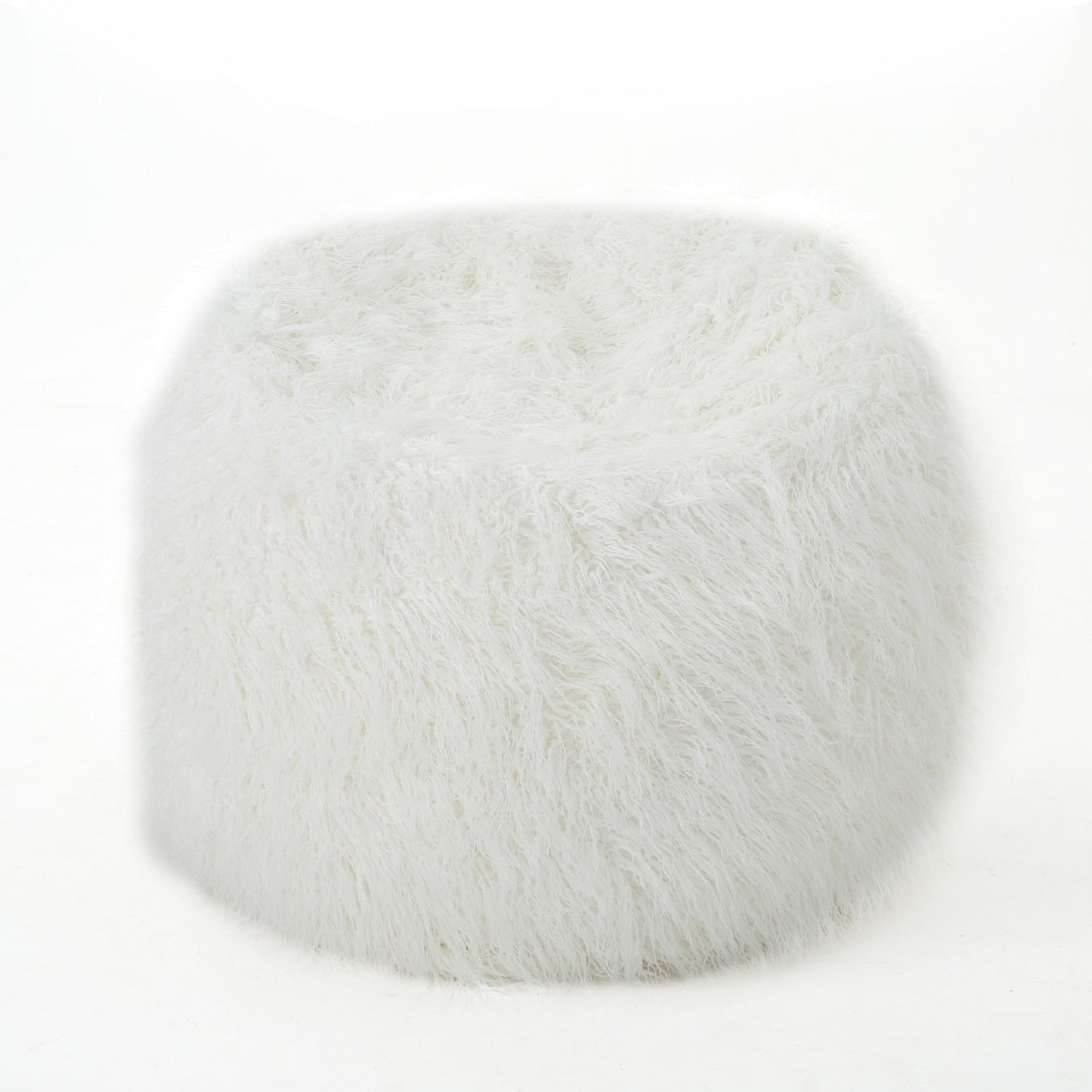 Mahin - Rounded 5 Foot Bean Bag Cozy Modern Design - White