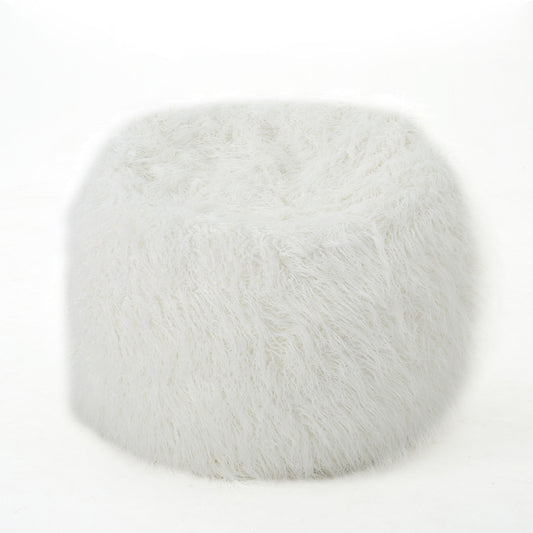 Mahin - Rounded 5 Foot Bean Bag Cozy Modern Design - White