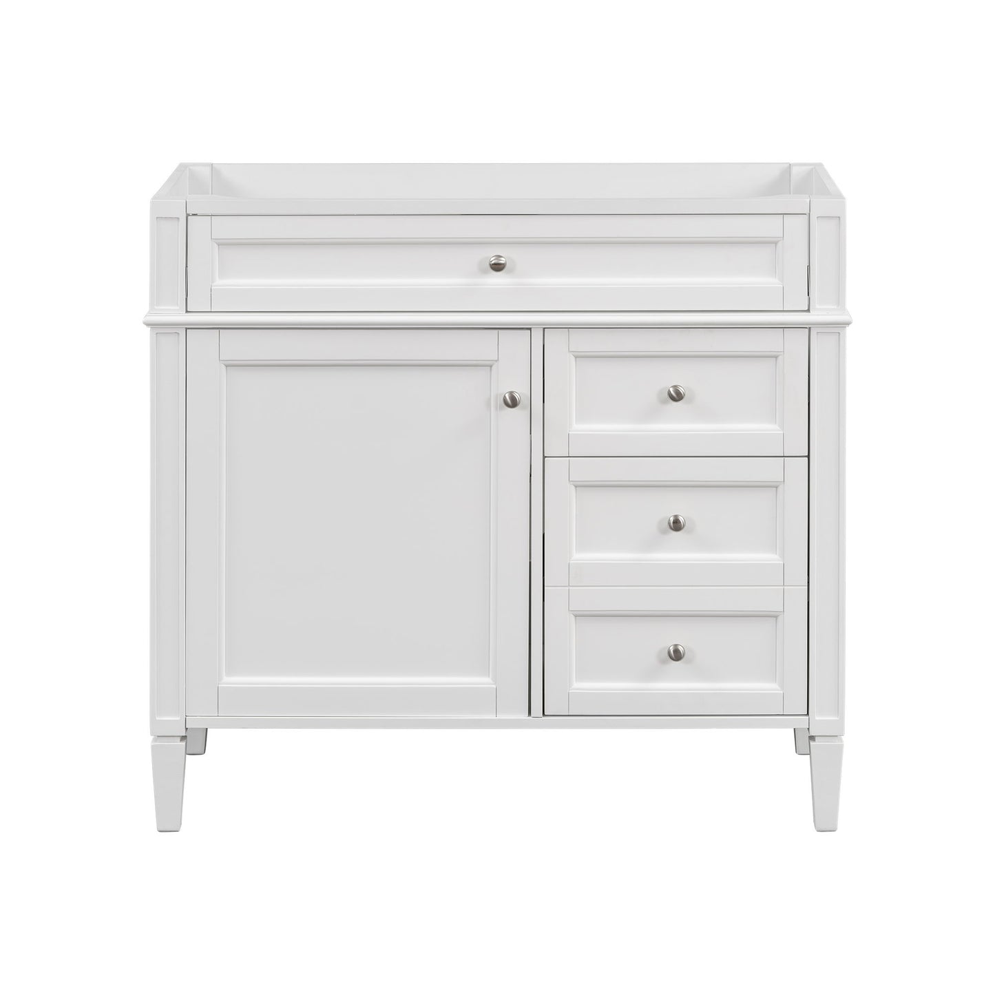 Bathroom Vanity Without Top Sink, Modern Bathroom Storage Cabinet With 2 Drawers And A Tip-Out Drawer