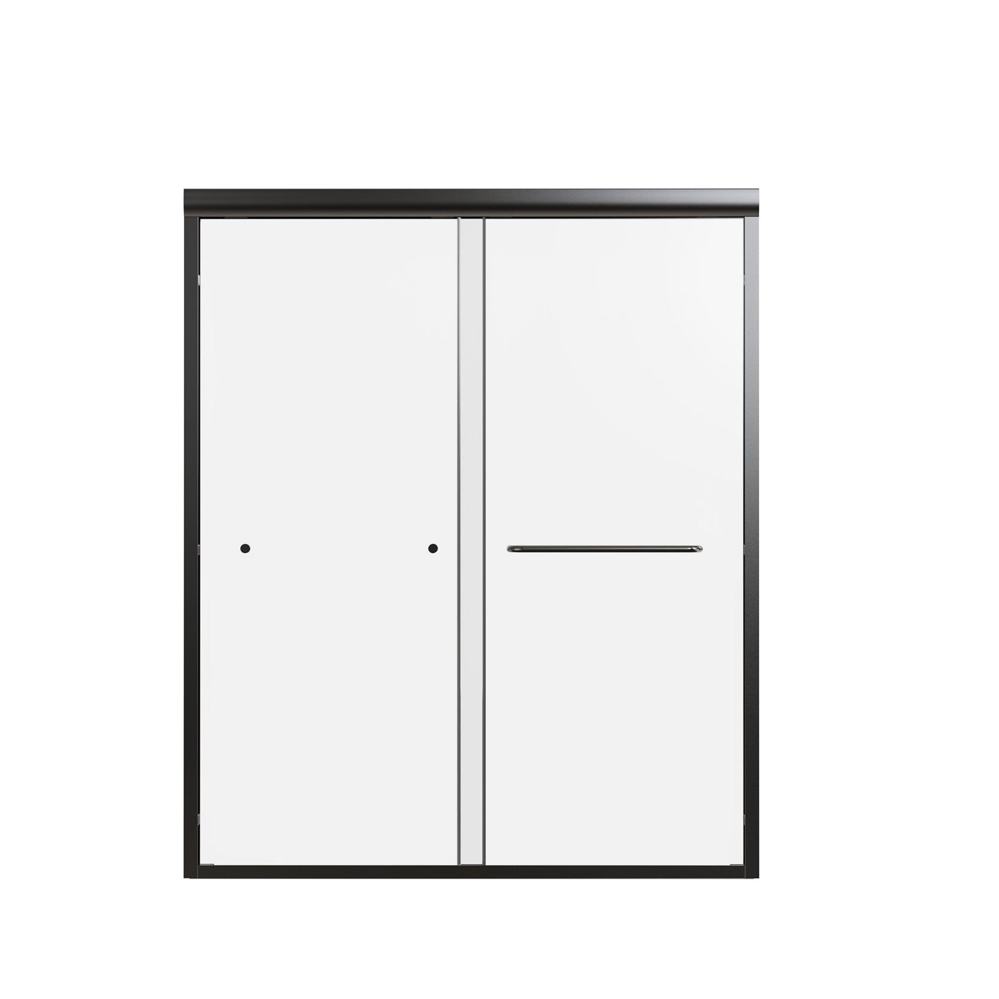 Semi-Frameless Double Sliding Shower Door, Bypass Shower Door, 1 / 4" (6Mm) Thick SGCC Tempered Glass Door
