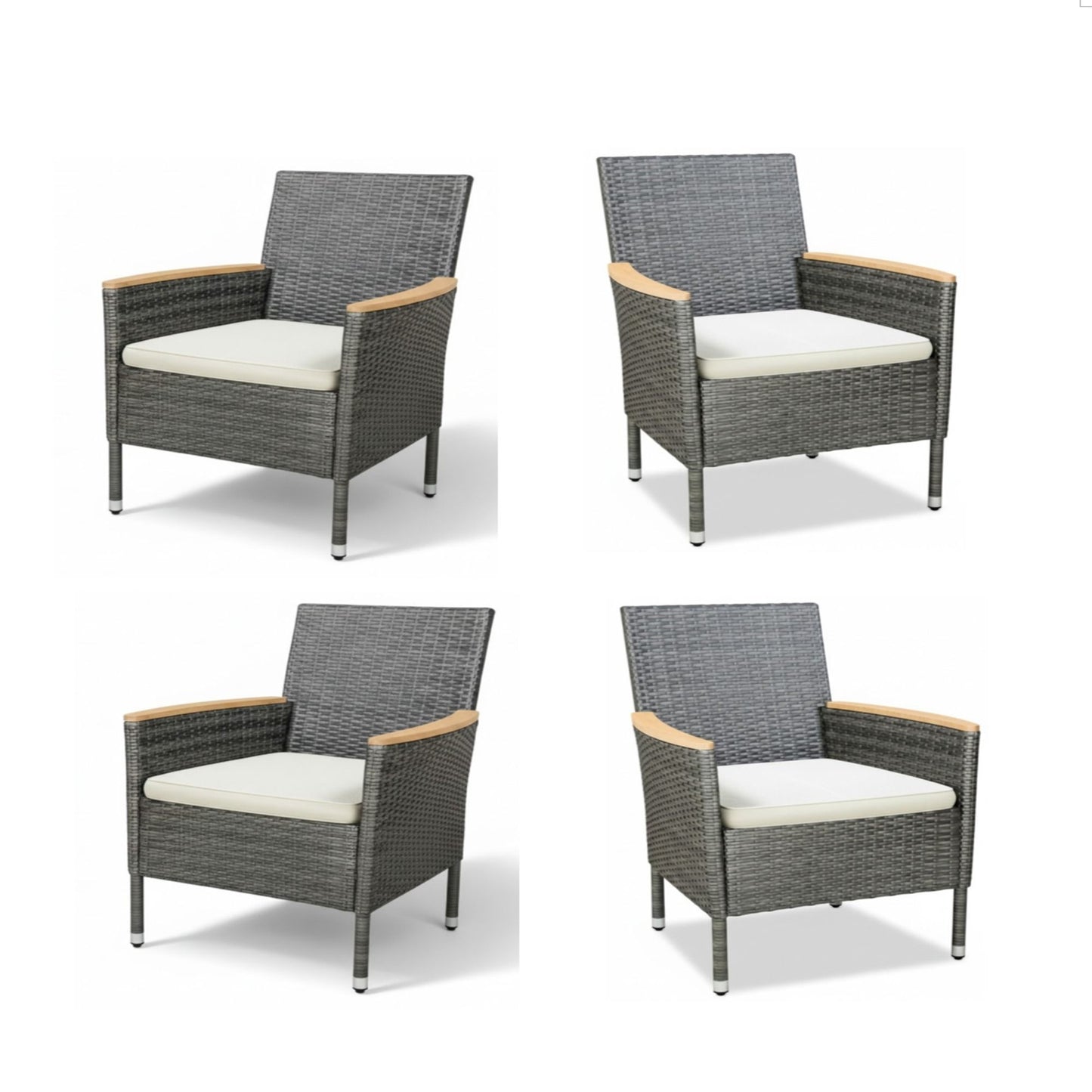 4 Piece All-Weather Patio Dining Chair Set
