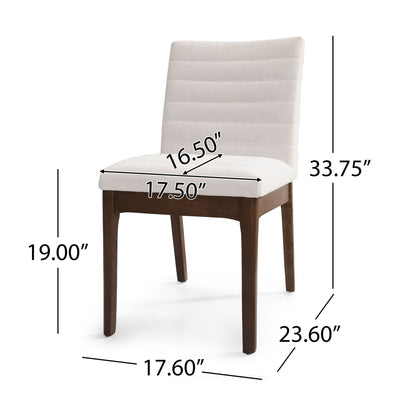 Upholstered Dining Chairs With Rubber Legs (Set of 2)