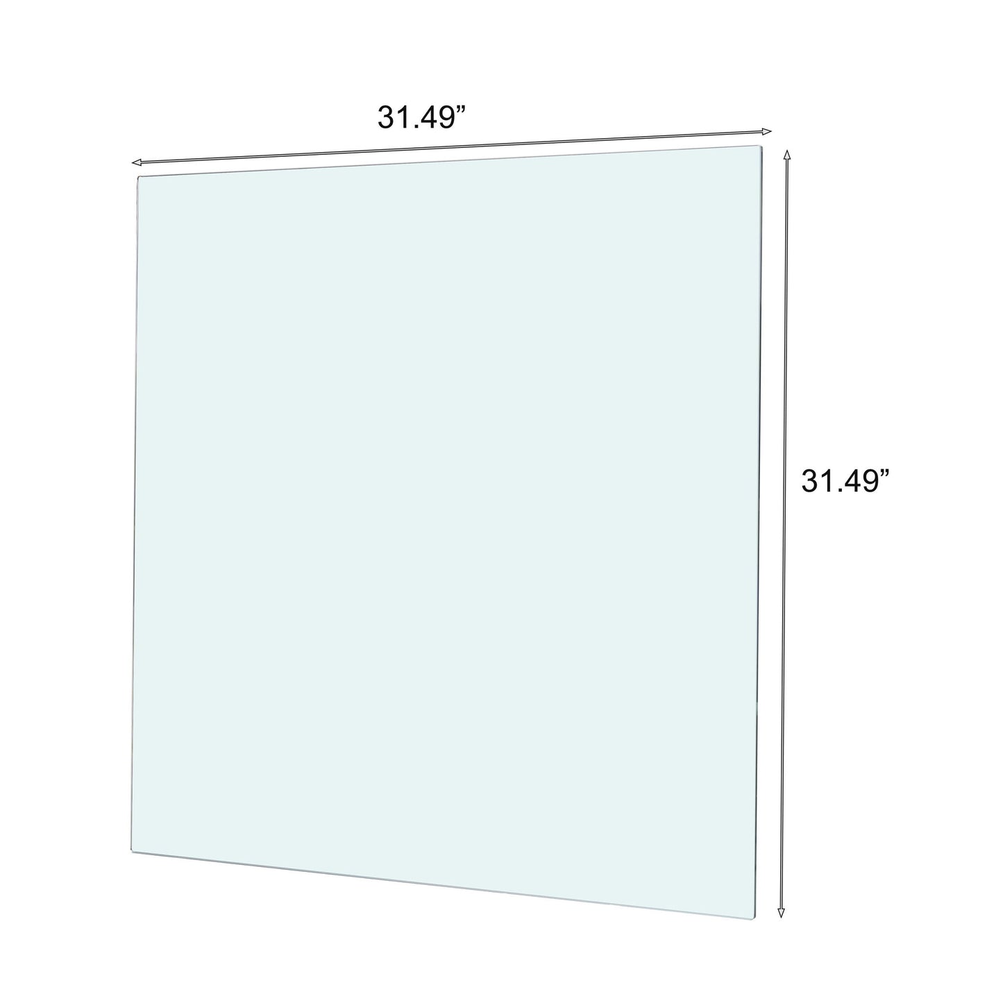 Square Tempered Glass Top
