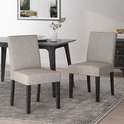 Contemporary Dining Chair With Upholstered Seating And Tapered Legs