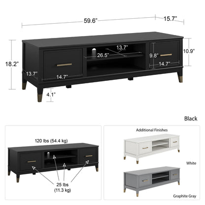 Westerleigh - TV Stand - Dark Gray