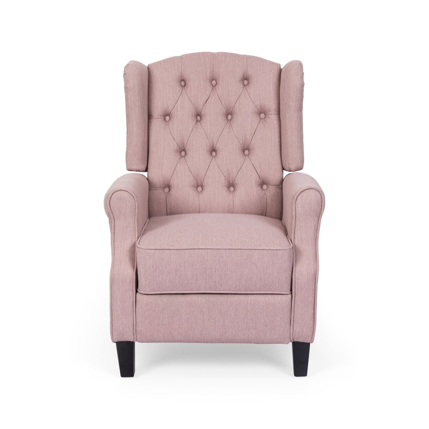 Wide Manual Wing Chair Recliner - Light Pink
