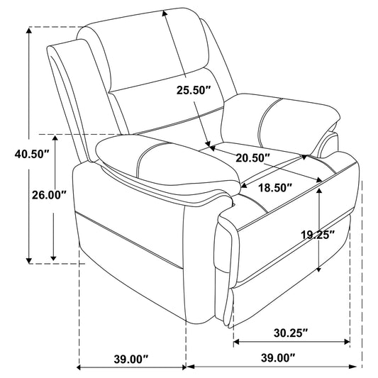 Worthington - Padded Arm Accent Chair - Dark Brown