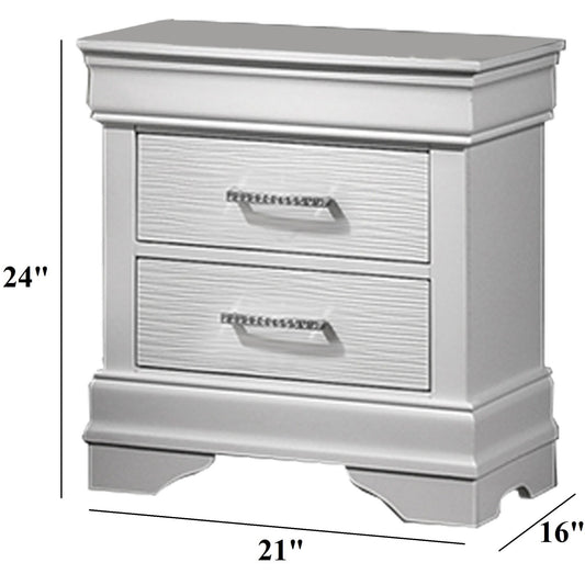 Nightstand With Drawers - White