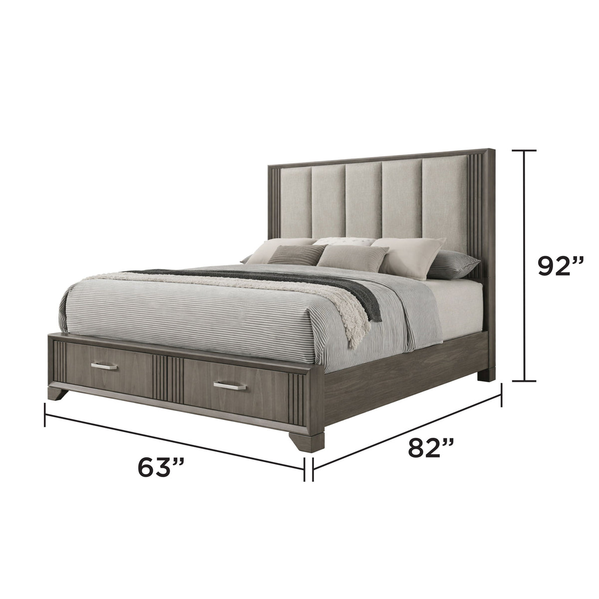 Hugo - Storage Bed With Upholstered Headboard