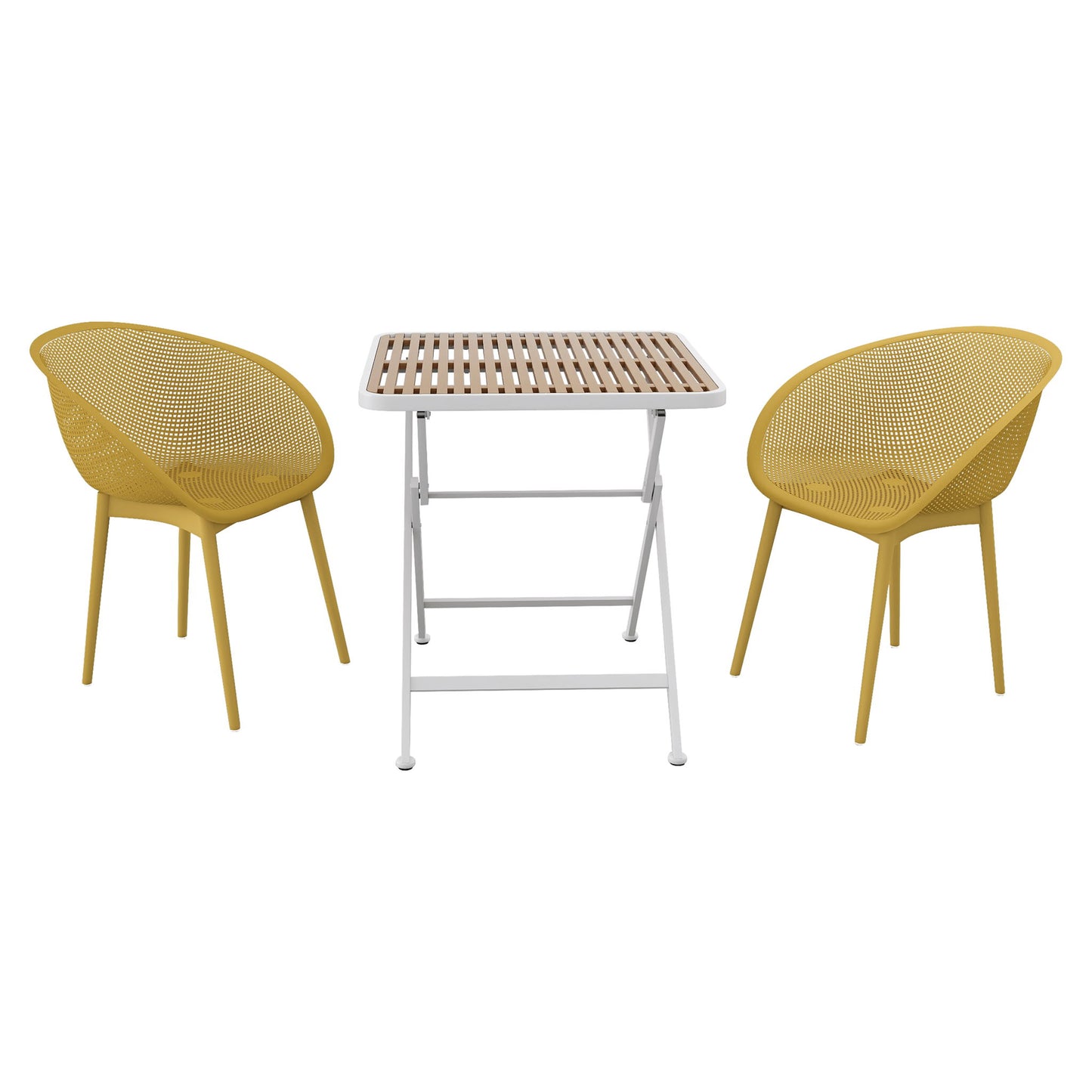 2 Pack Lounge Chair Set & Folding Square Table