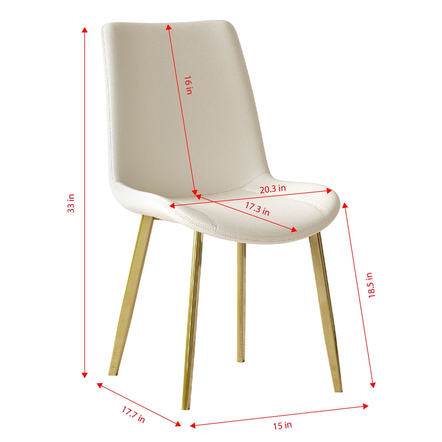 Modern Dining Chairs Ergonomic Design For Kitchen (Set of 4)