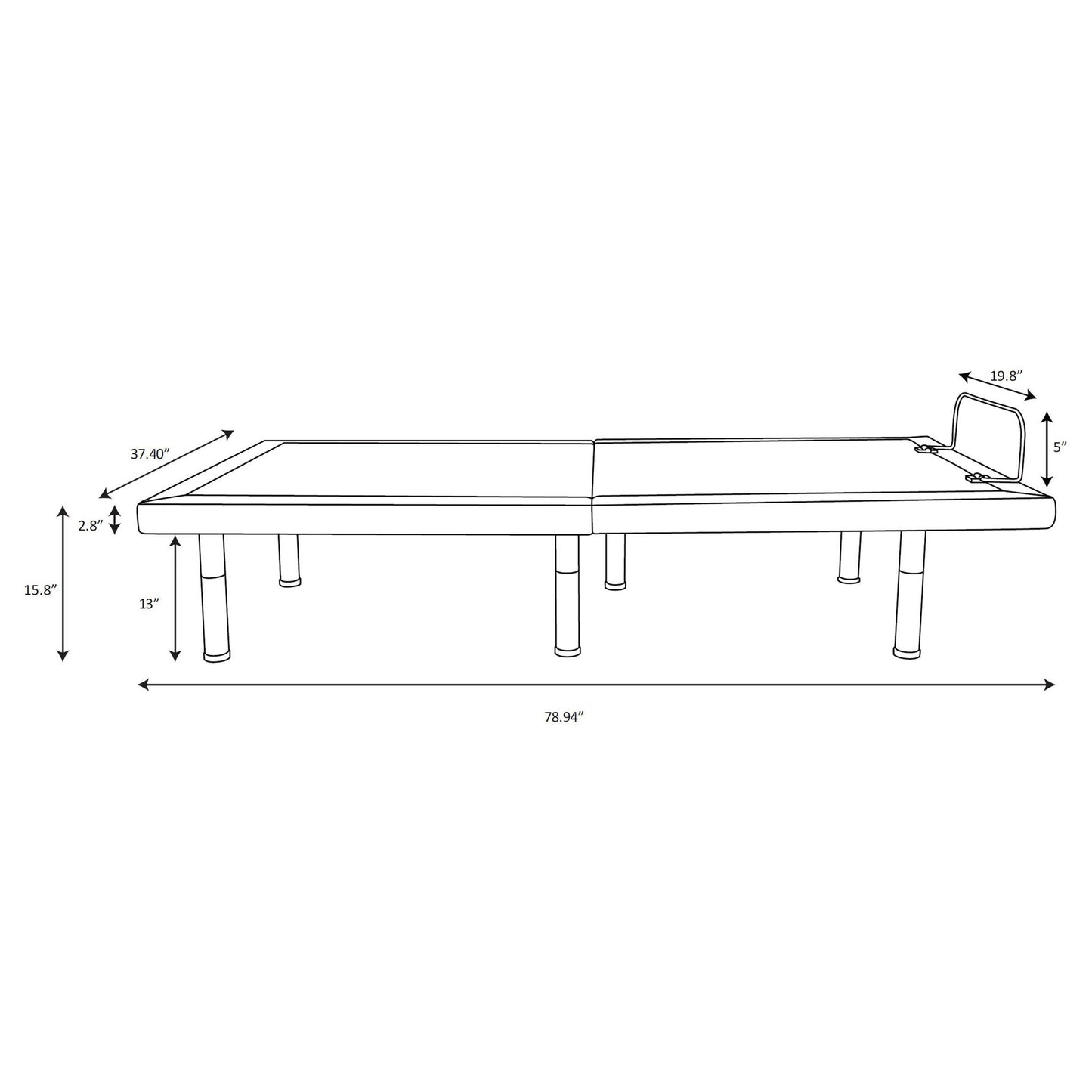 Threepio - Adjustable Bed Base With Ergonomic Support And Wireless Remote Control