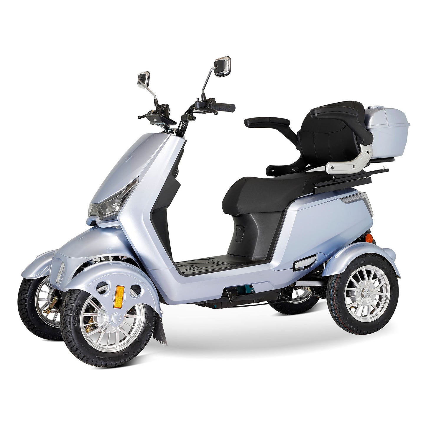 Electric Mobility Scooter With Big Size, High Power - Silver