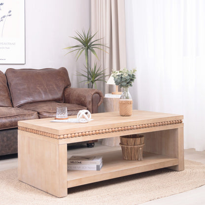 Modern Coffee Table With Beaded Trim