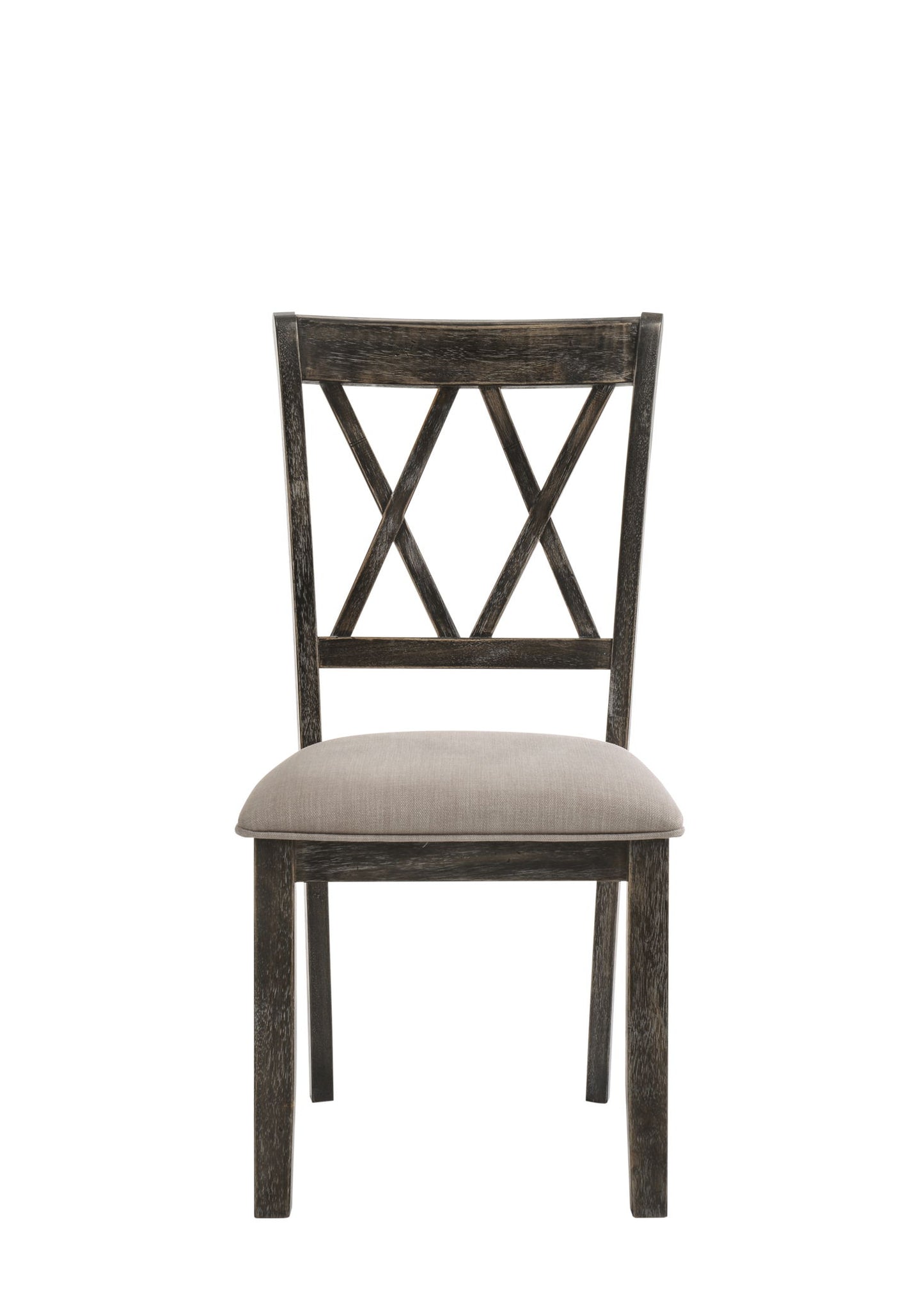 Claudia II - Weathered Side Chair (Set of 2) - Beige / Gray