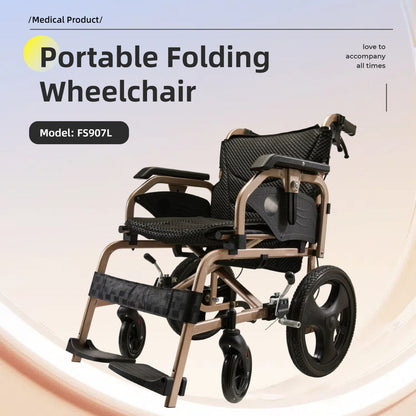 Lightweight Foldable Transport Wheelchair For Adults,Square Tube Design