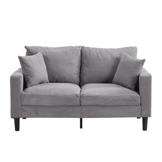 High Resilience Loveseat Sofa With Wooden Frame