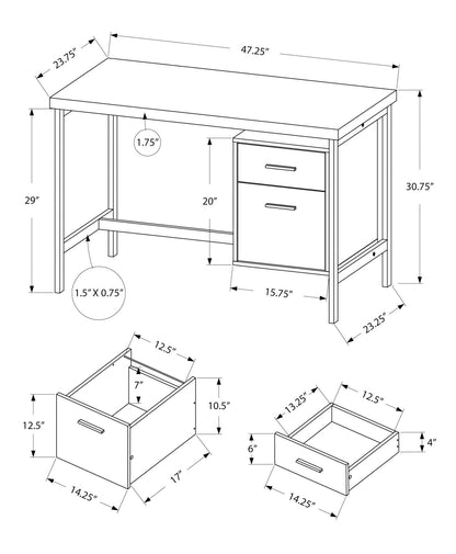 Computer Desk For Home Office, Left, Right Set - Up, Storage Drawers, Modern Design