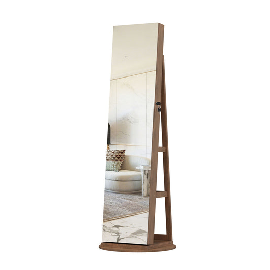 Swivel Jewelry Cabinet With Full Length Mirror