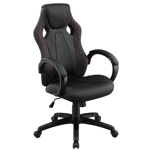 Norset - Upholstered Adjustable Home Office Desk Chair - Black