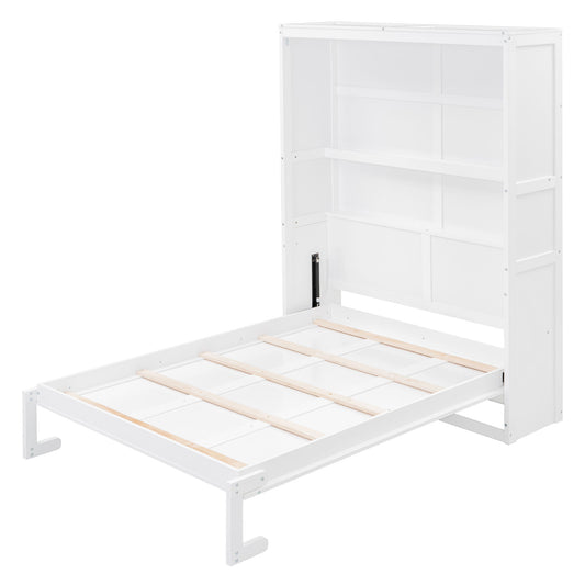 Murphy Wall Bed With Shelves, Space Saving