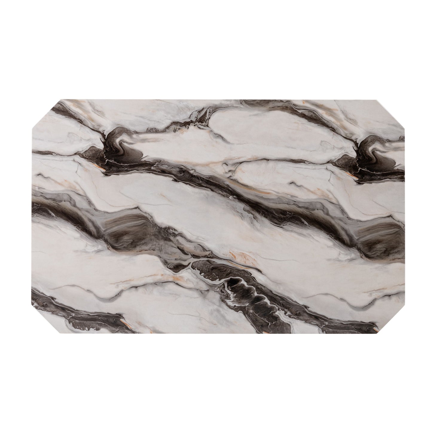 Magaly - Bar Table And Stool 5 Piece Set With Marbled Top Detail - Dark Gray