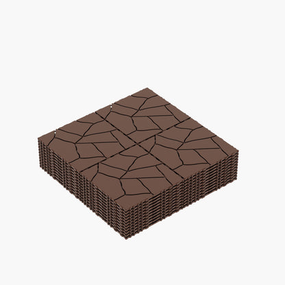 Stone Style Patio Deck Tiles Diy Interlocking Floor Tiles