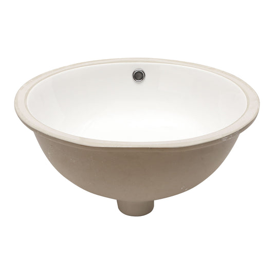 Elegant Ceramic Oval Undermount Bathroom Sink With Overflow