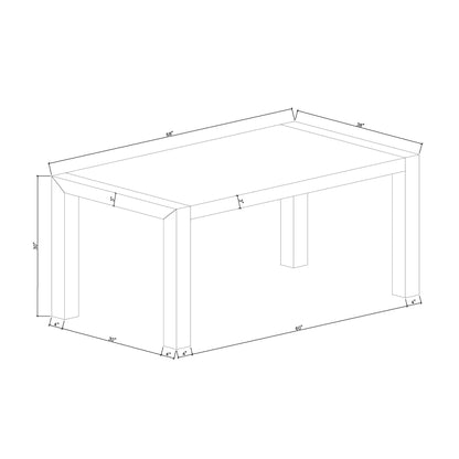 Dining Table And 4 Padded Chairs - Black