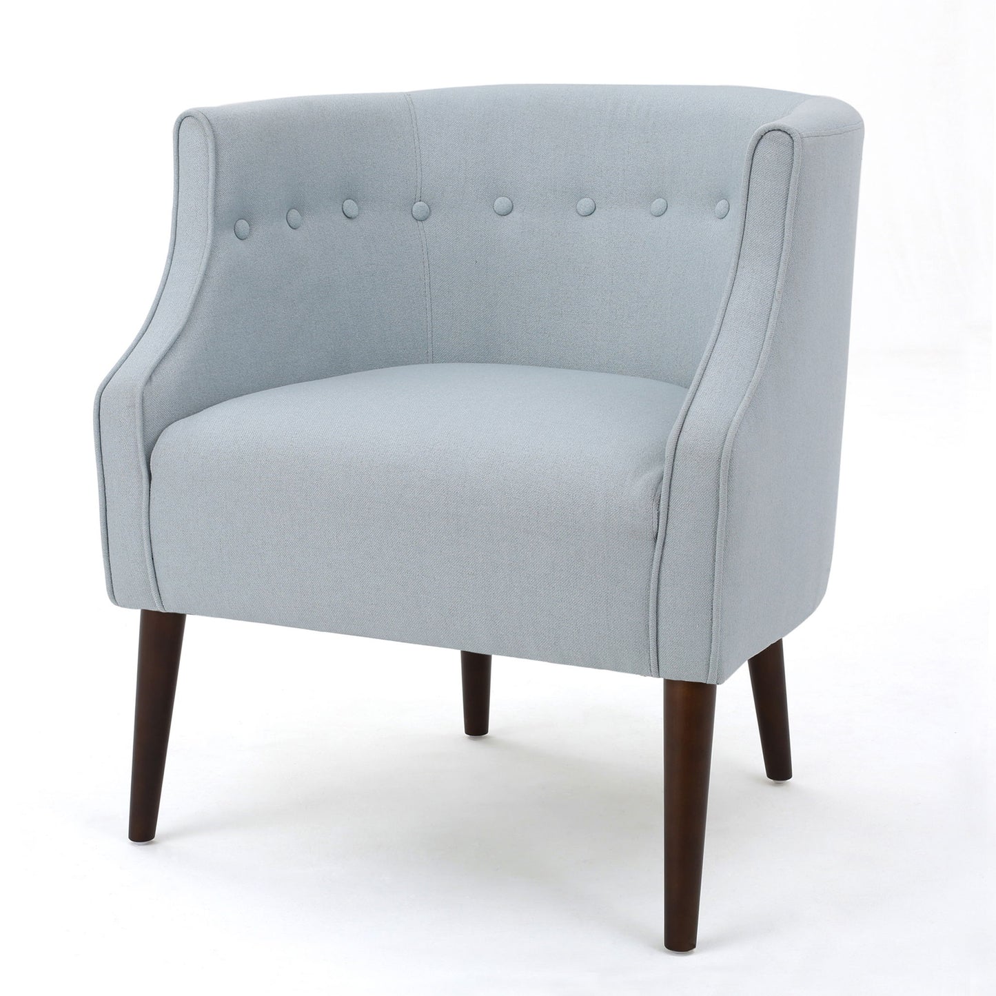 Contemporary Upholstered Club Chair With Button Tufting