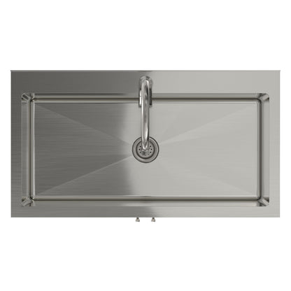 Reed - Deluxe Laundry Cabinet With Pull-Out Faucet And Stainless Steel Sink