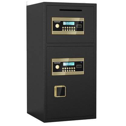 Large Double Door Coin Operated Safe, Digital Security Safe With Fireproof And Waterproof Bag