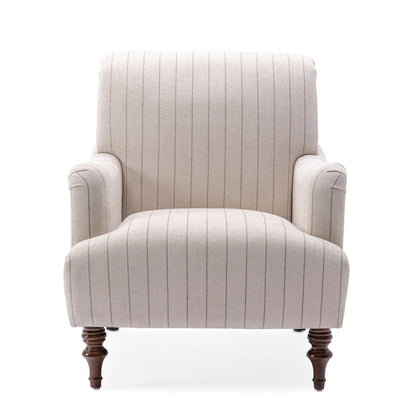 Sylvia - Striped Arm Chair - Natural