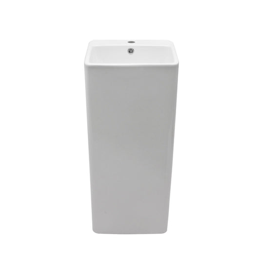 Pedestal Sink 16" For Powder Rooms - White