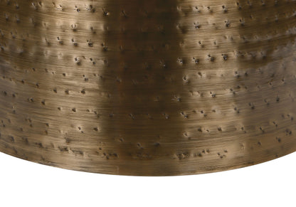 Drum Accent Side Table, Hammered Texture