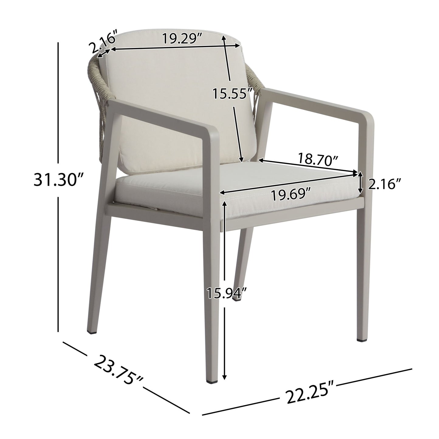 Modern Outdoor Dining Set With Expandable Acacia Wood Table