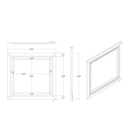 Skye - Marble Mirror - White
