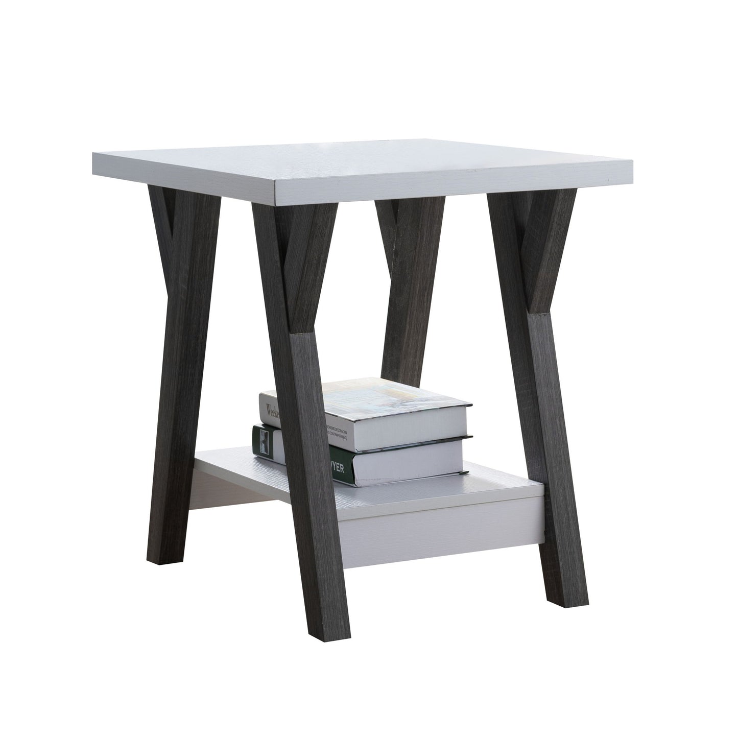 Compact Modern 2 Tier End Table