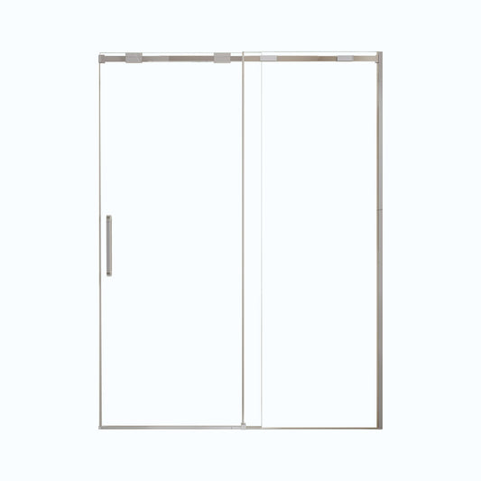 Semi-Frame Single Sliding Shower Door With Clear Tempered Glass