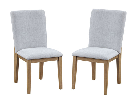 Delphine - Linen Fabric 19" Dining Chair (Set of 2) - Gray